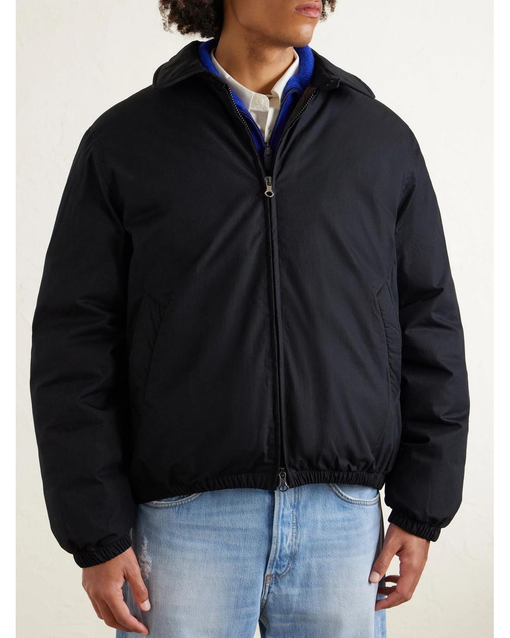 Our Legacy Blue Avenue Padded Cotton-blend Shell Bomber Jacket for men