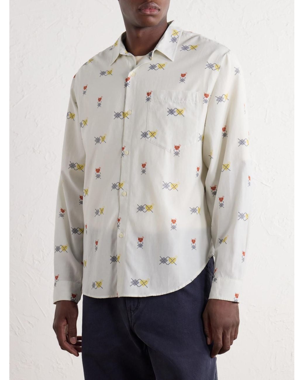 Human Made Natural Printed Poplin Shirt for men