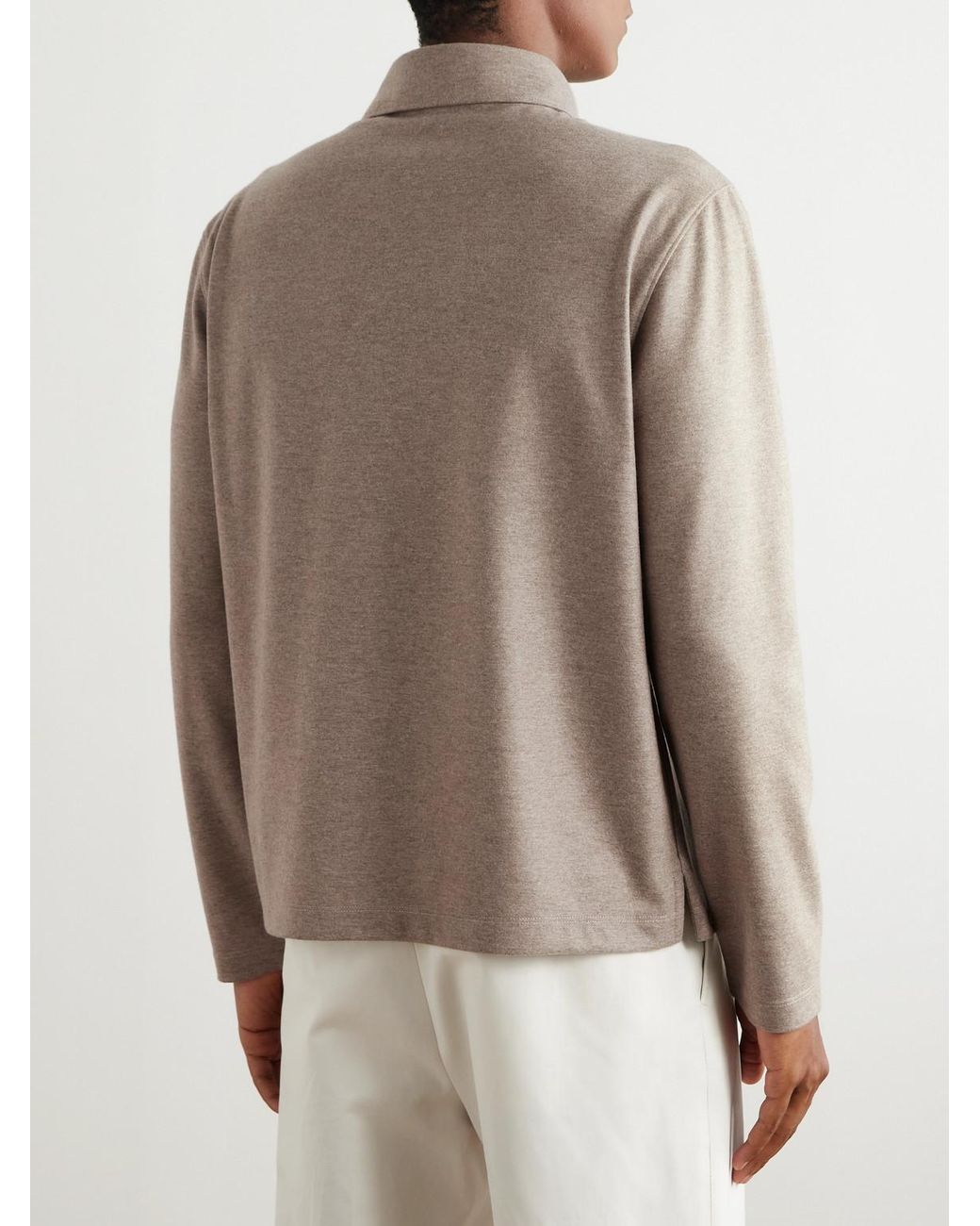 Loro Piana Natural Cashmere Polo Shirt for men