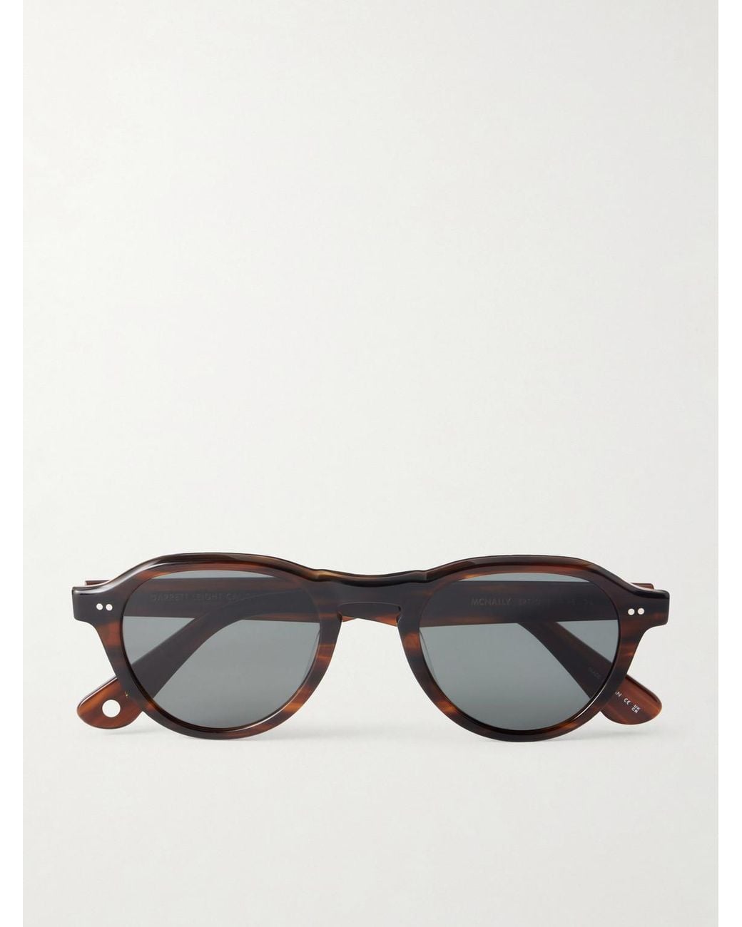 Garrett Leight Brown Mcnally Round-Frame Tortoiseshell Acetate Sunglasses for men