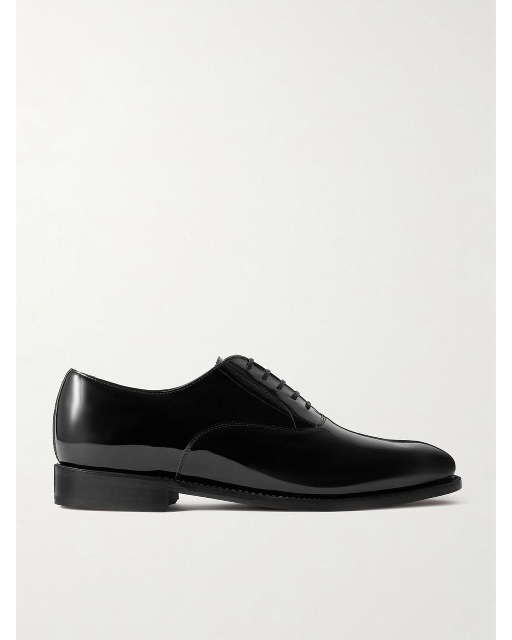 Morjas Black Patent-leather Oxford Shoes for men