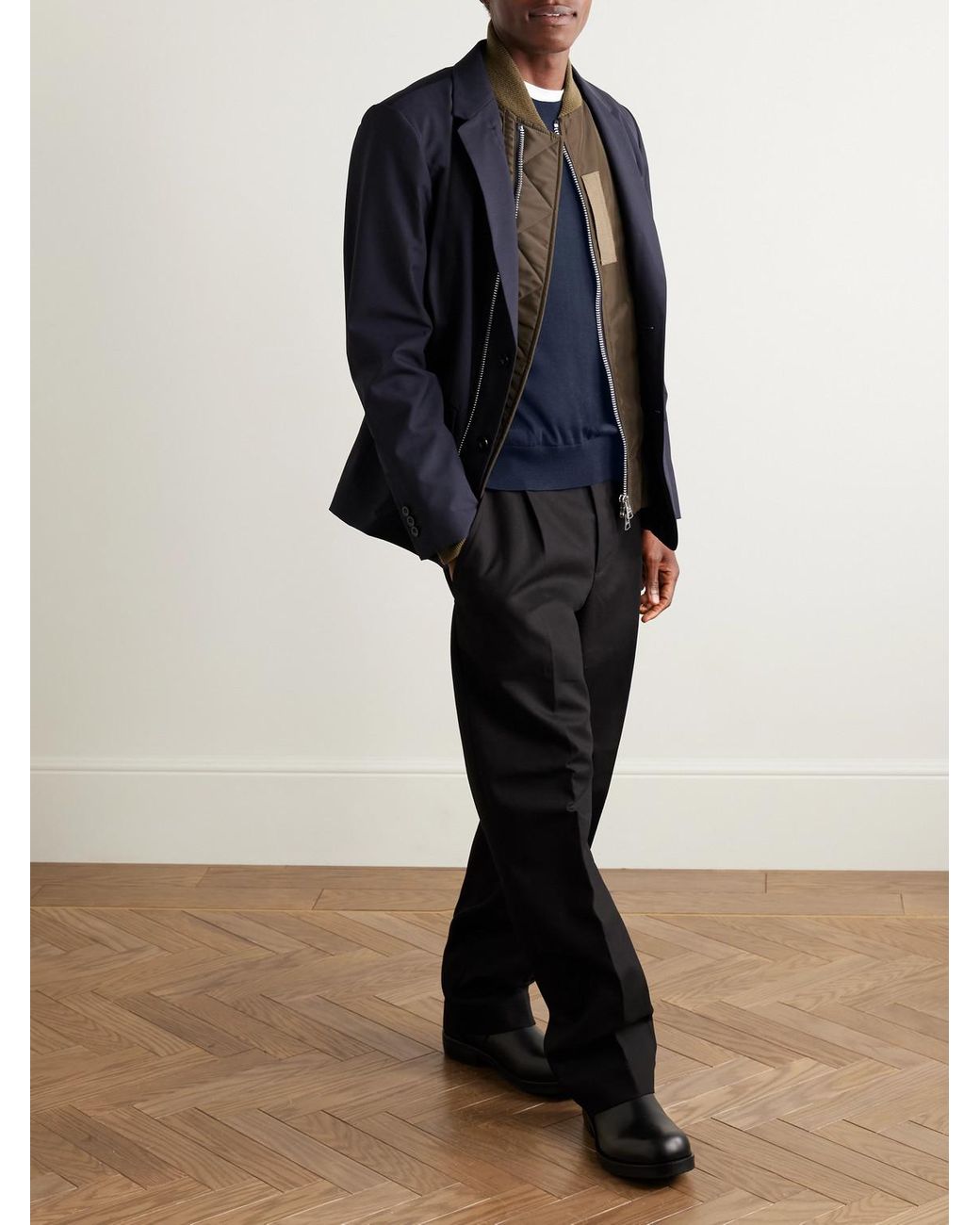 Dries Van Noten Blue Merino Wool Sweater for men