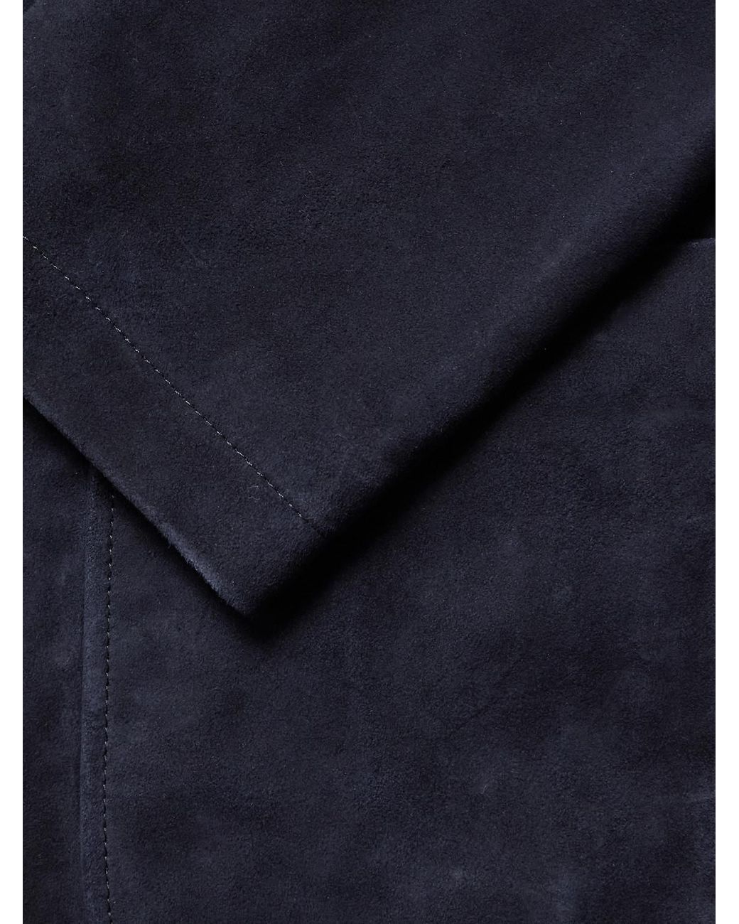 Mr P. Blue Suede Suit Jacket for men