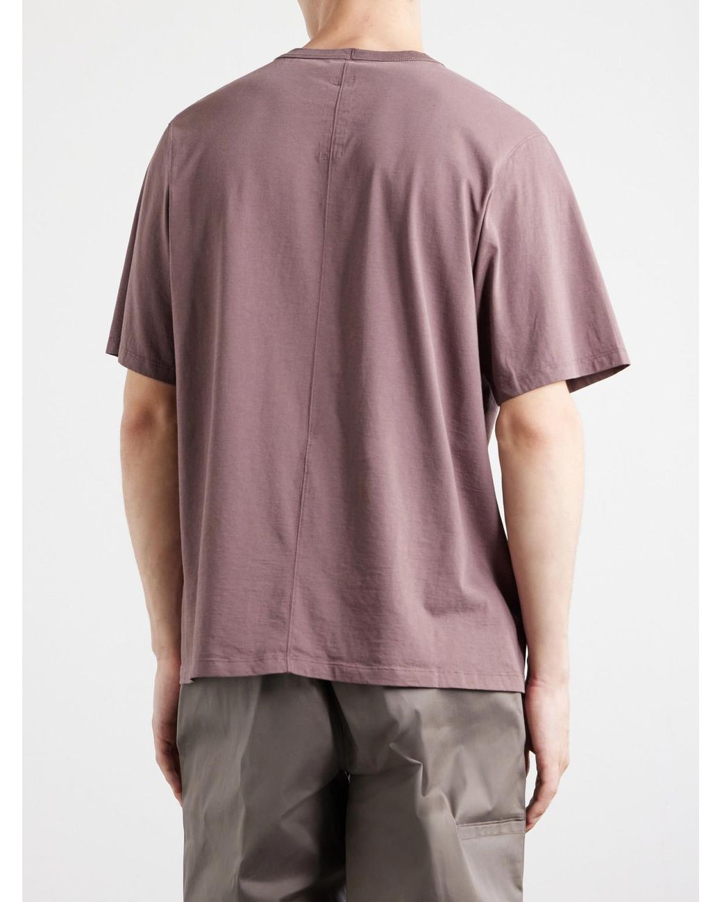 Rick Owens Purple Brad Cotton-Jersey T-Shirt for men