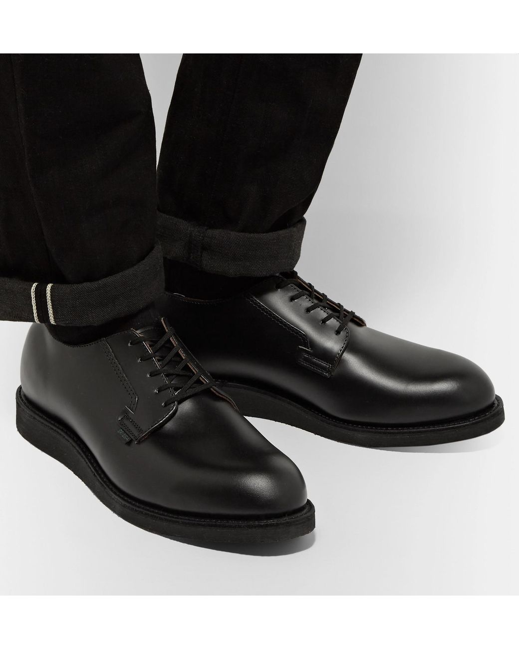 Red Wing Postman Leather Derby Shoes in Black for Men | Lyst