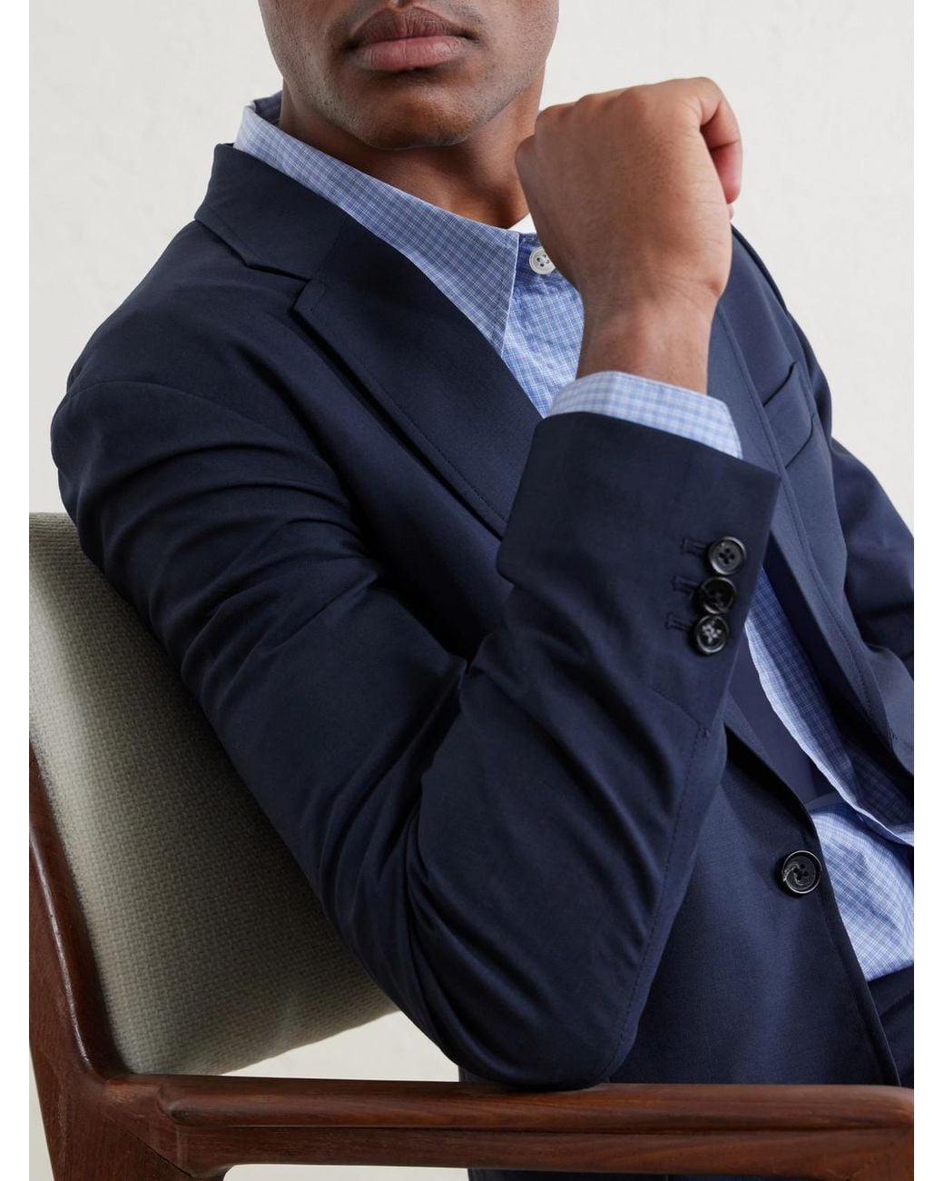 Rag & Bone Blue Skeleton Wool Suit Jacket for men
