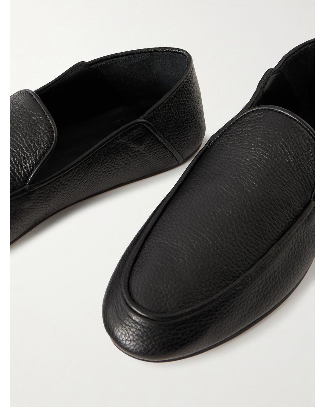 George Cleverley White Mayfair Collapsible-heel Full-grain Leather Loafers for men