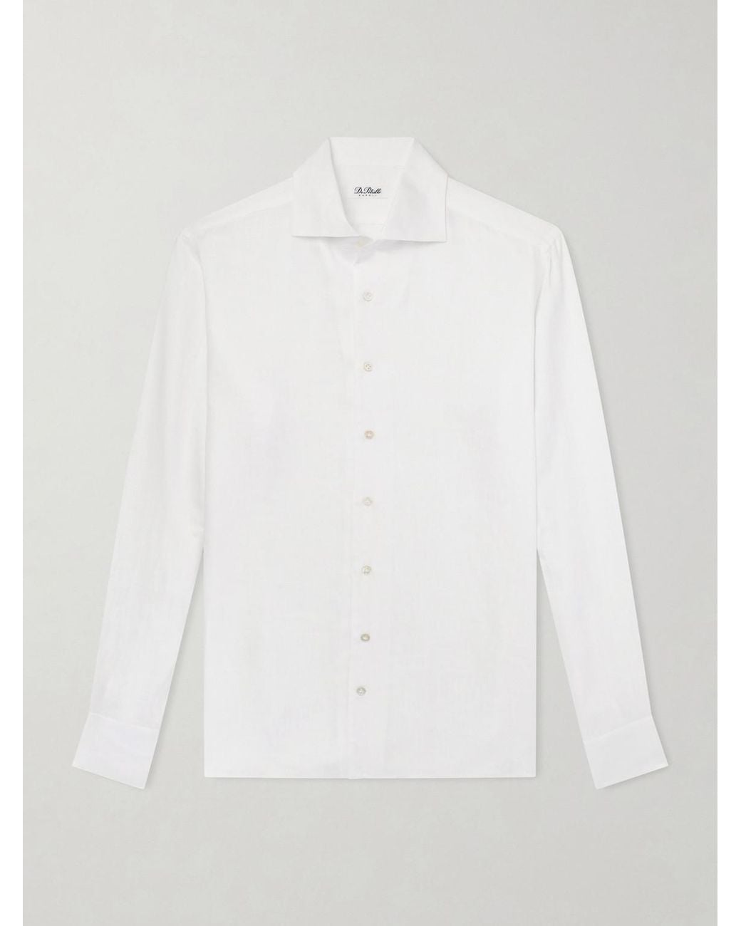 De Petrillo White Linen Shirt for men