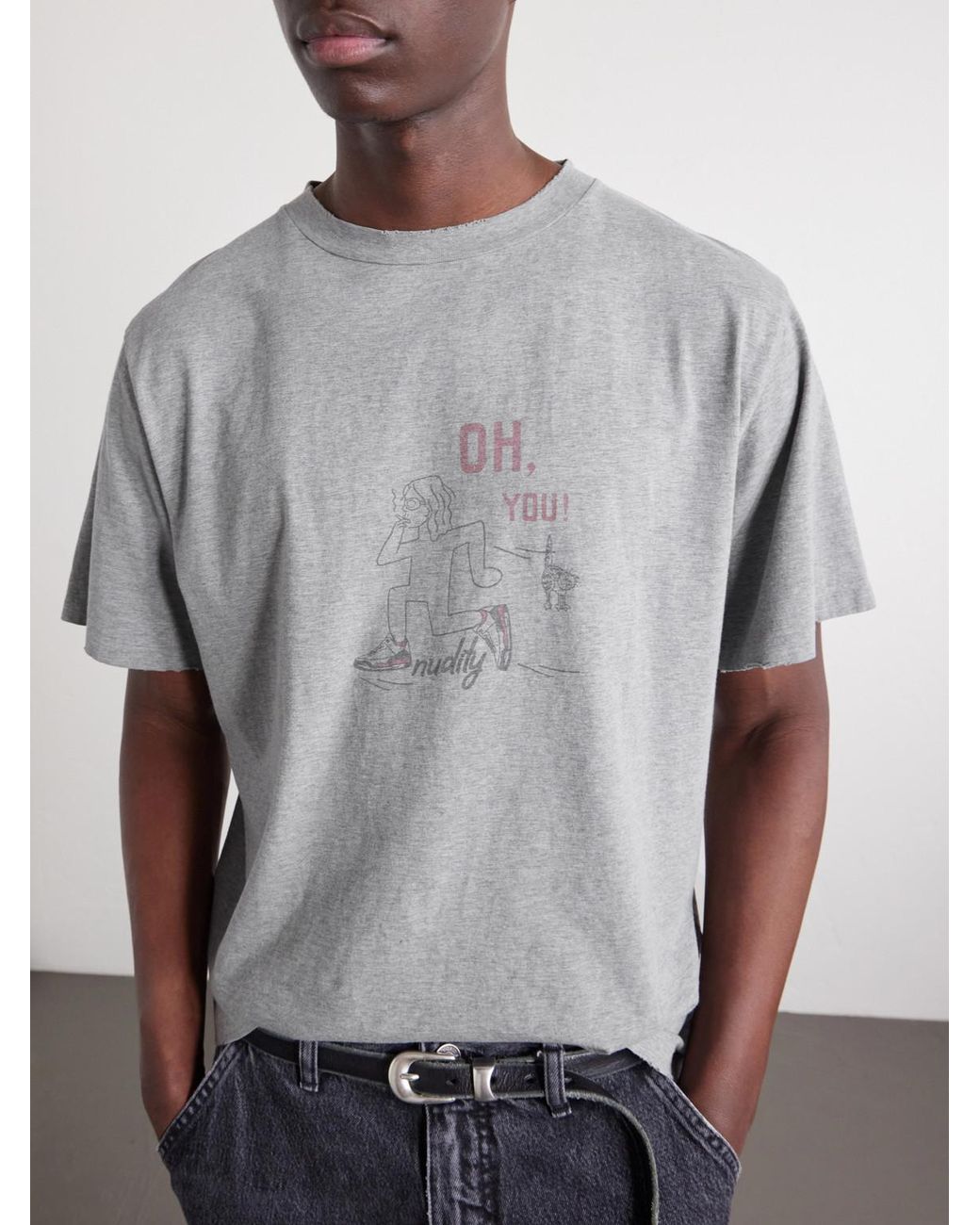Remi Relief Gray Oh, You Printed Cotton-Jersey T-Shirt for men
