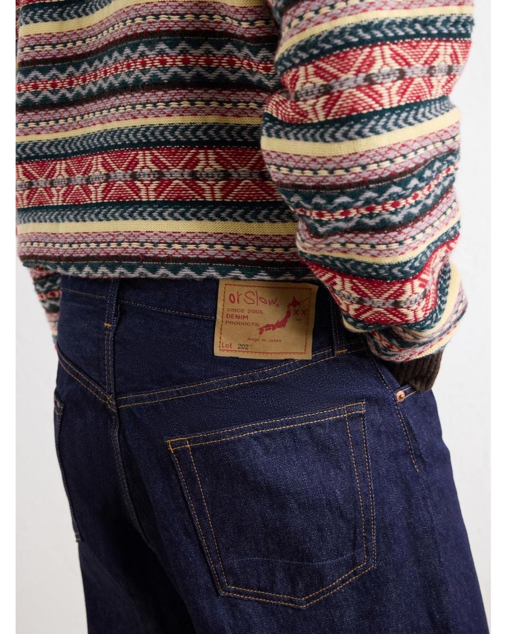 Orslow Blue Straight-Leg Jeans for men