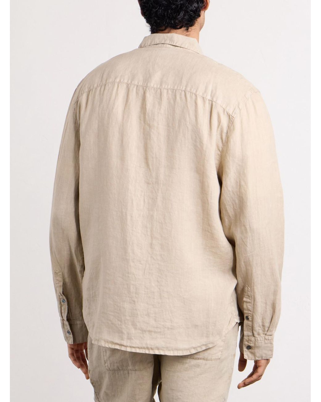James Perse Natural Linen Canvas Shirt for men