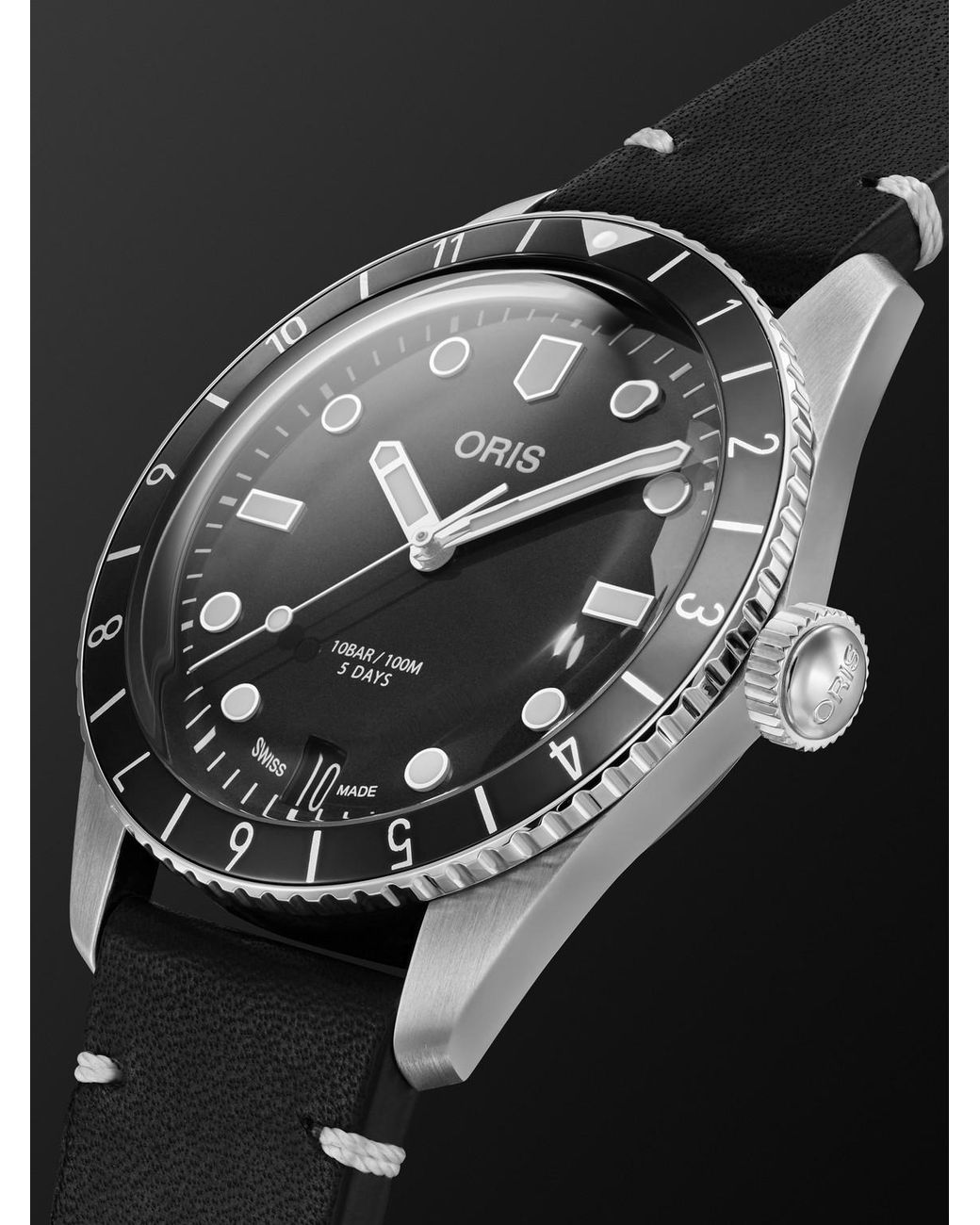 Oris Black Divers Sixty-five Automatic Stainless Steel Watch, Ref. 01 400 7772 4054-07 5 20 82 for men