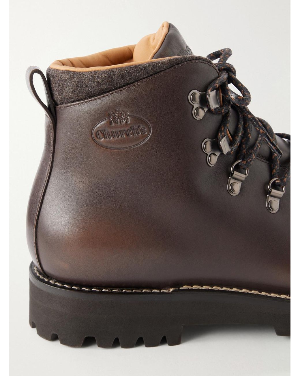 Church's Brown Poulton Leather Hiking Boots for men