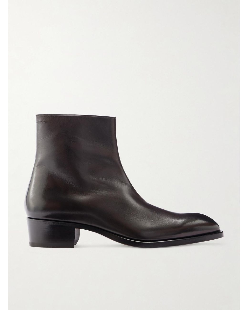 Tom Ford Black Vincent Leather Boots for men
