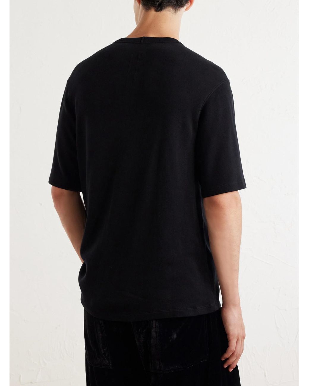 Rick Owens Blue Brad Cotton-Jersey T-Shirt for men