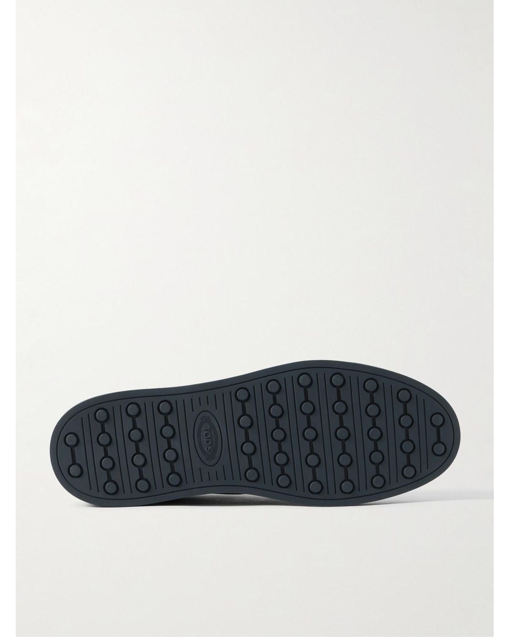 Tod's Blue Panelled Rubber-Trimmed Suede Sneakers for men