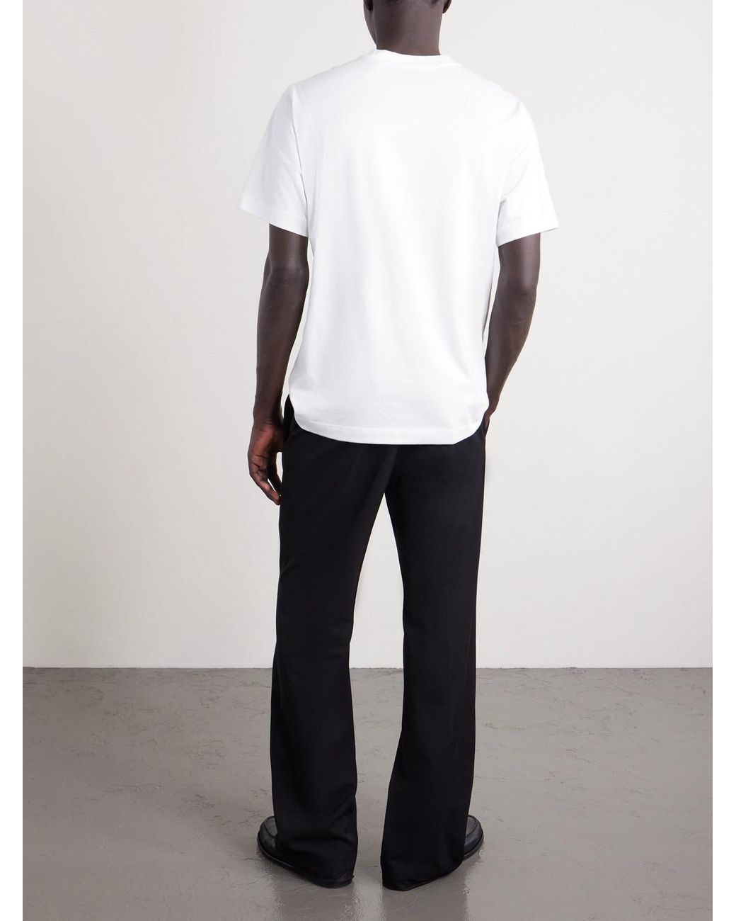 Burberry White Ekd Cotton T-Shirt for men