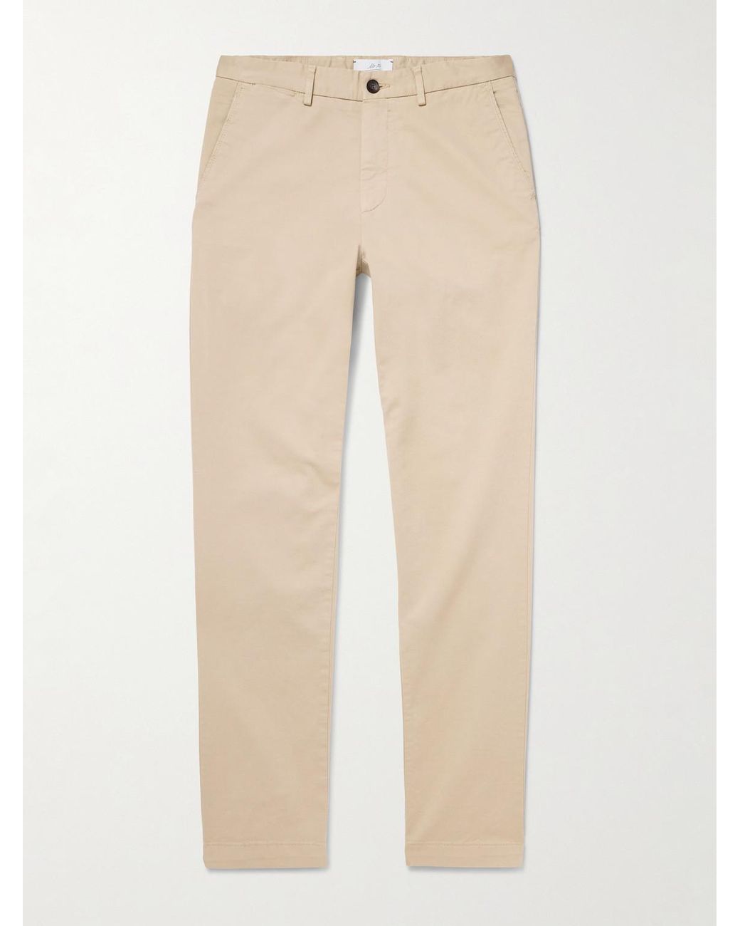Mr P. Natural Slim-Fit Cotton-Twill Chinos for men
