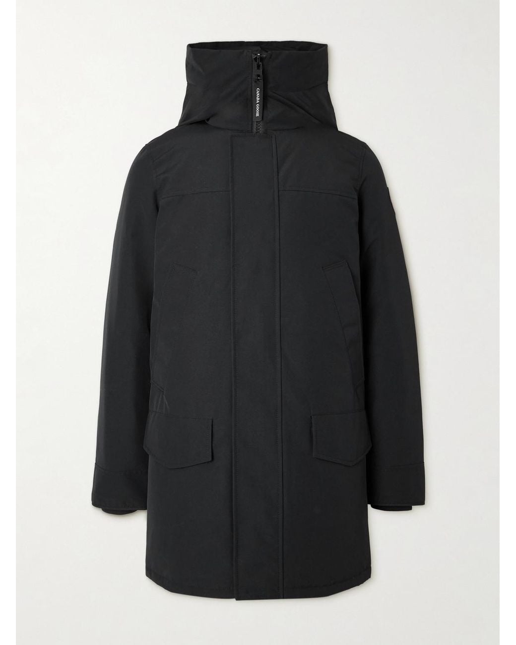 Canada Goose Black Langford Cordura®-trimmed Arctic Tech® Hooded Down Parka for men