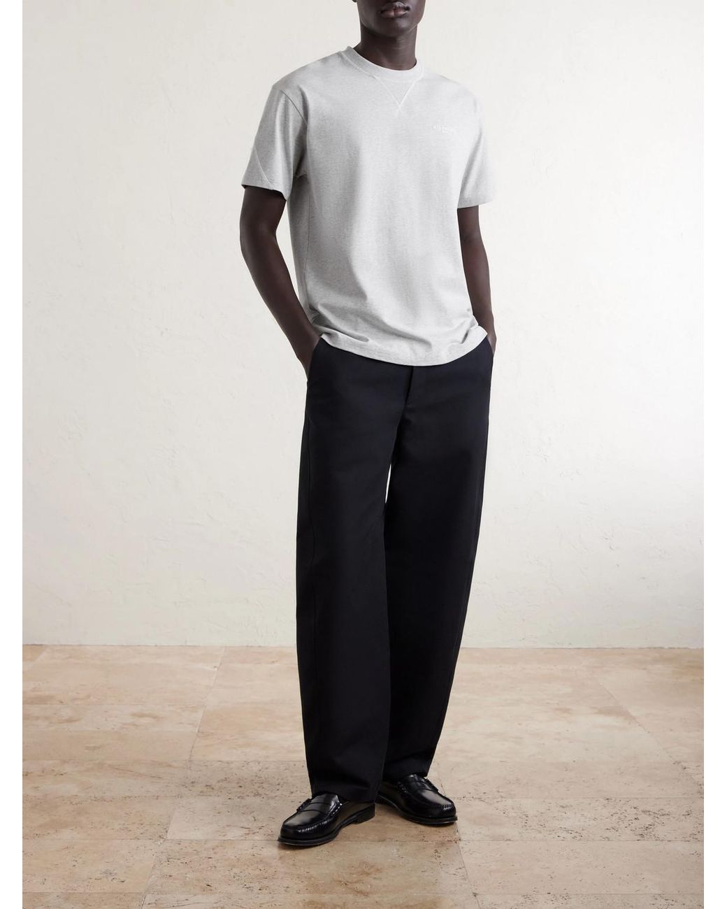 Givenchy White Logo-Embroidered Cotton-Jersey T-Shirt for men
