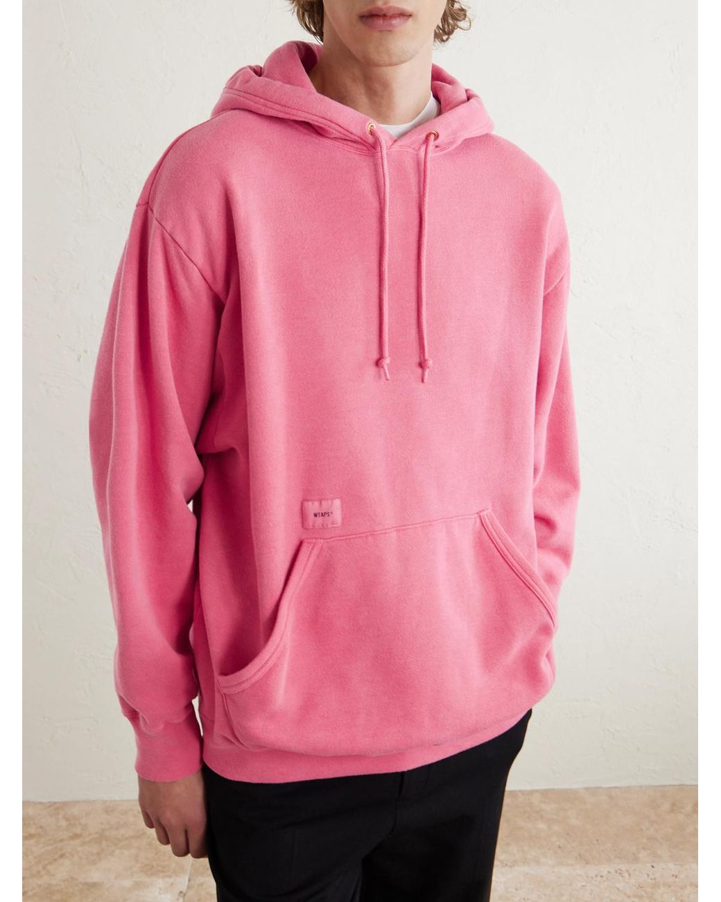 WTAPS パーカー ピンク SIZE 02 WTAPS Logo-appliqued Cotton-blend Jersey Hoodie in Pink for Men