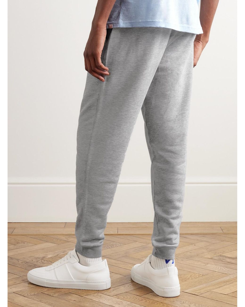 Derek Rose Gray Quinn 1 Tapered Cotton And Modal-Blend Jersey Sweatpants for men