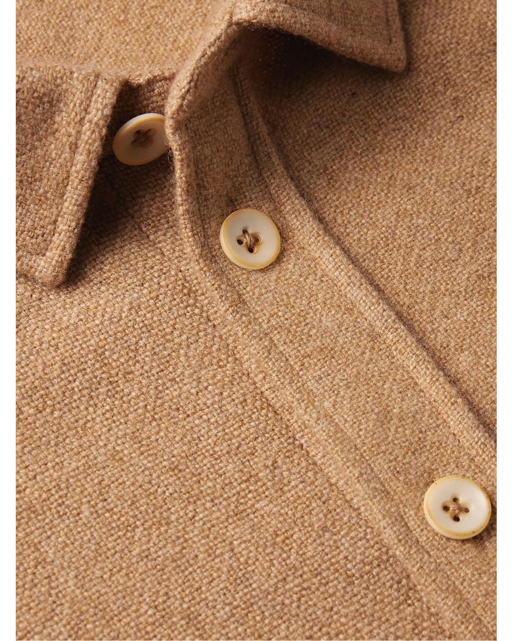 The Elder Statesman Natural Cashmere Overshirt for men
