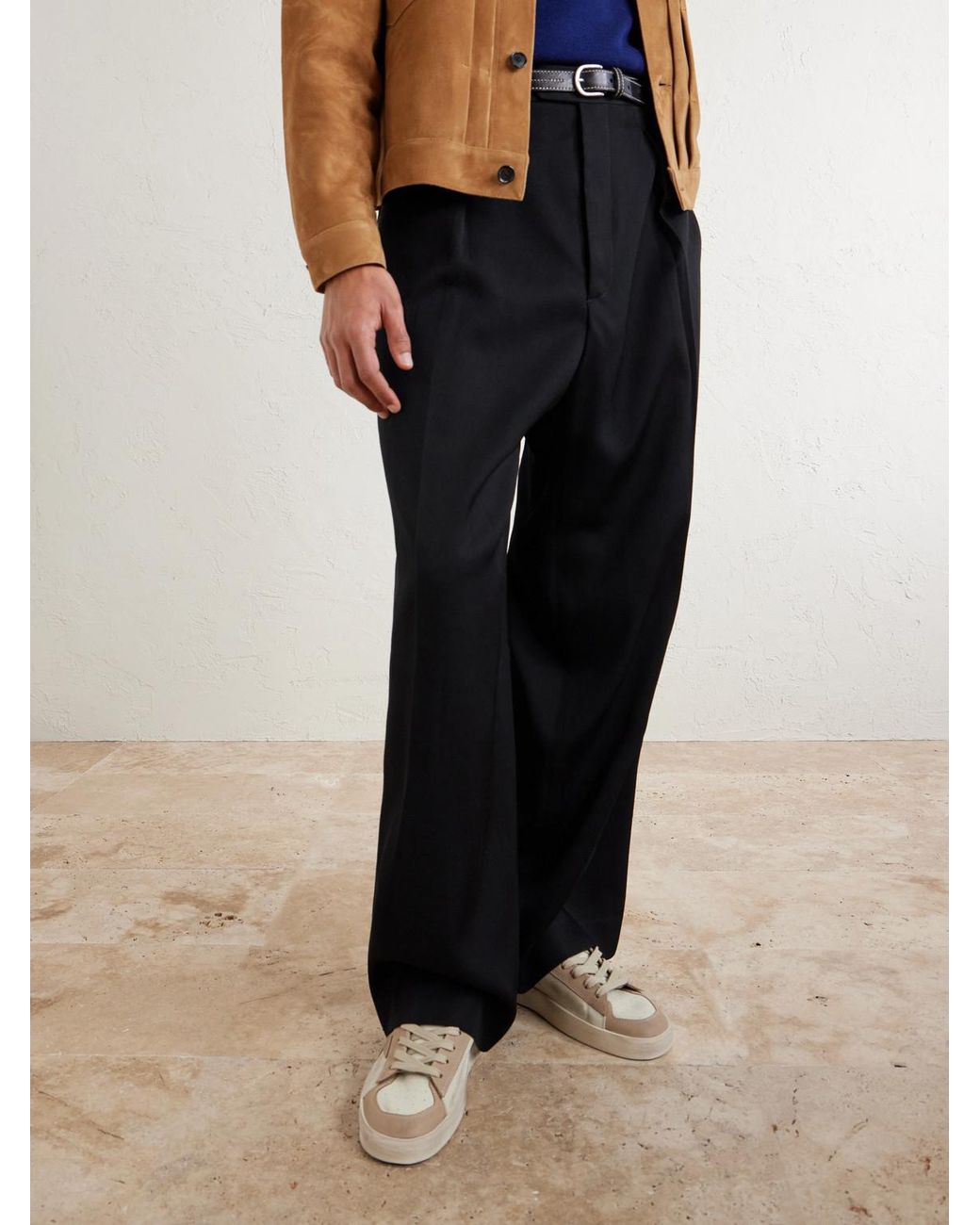 Golden Goose Deluxe Brand Natural Stardan Distressed Colour-Block Full-Grain Nubuck And Leather Sneakers for men