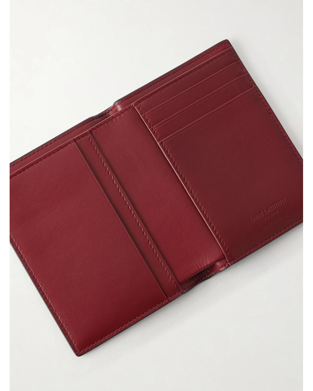 Saint Laurent Black Leather Billfold Wallet for men