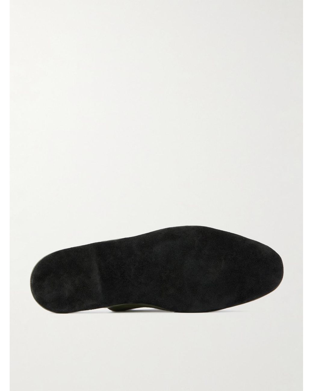 Charvet Green Leather Slippers for men