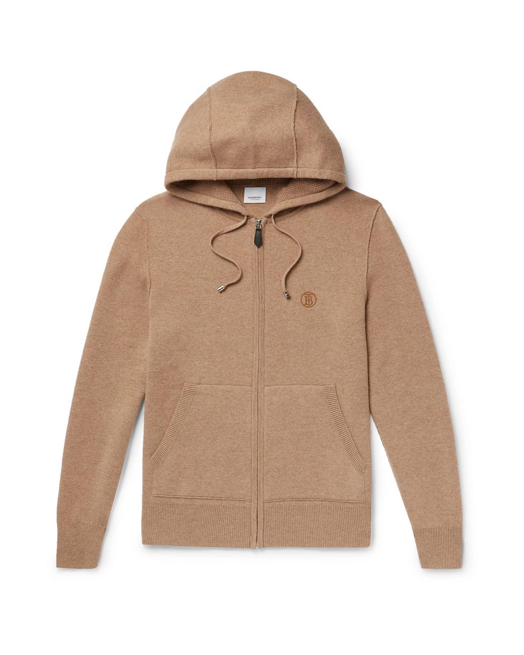 Burberry Cashmere-blend Zip-up Hoodie in Brown for Men - Lyst