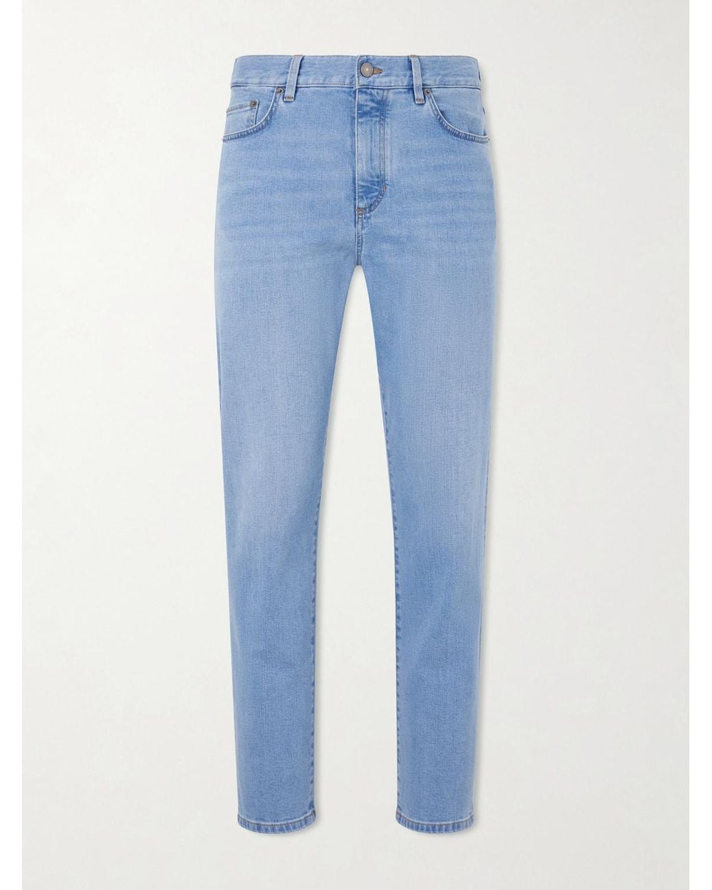 Zegna Blue Straight-Leg Jeans for men