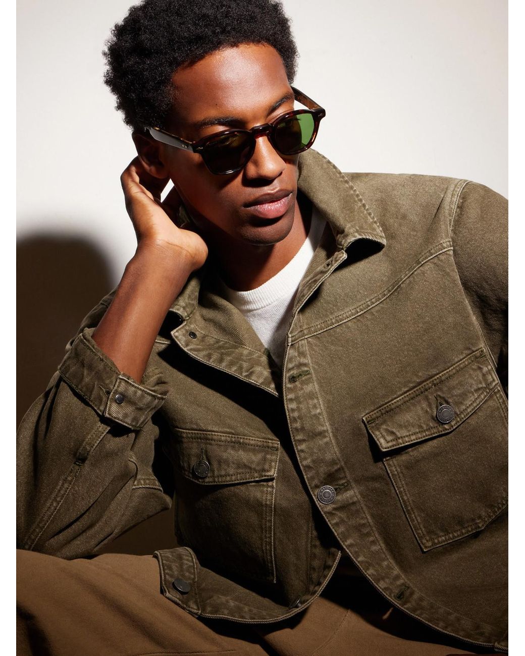 Jacques Marie Mage Green Zephirin Round-frame Acetate Sunglasses for men