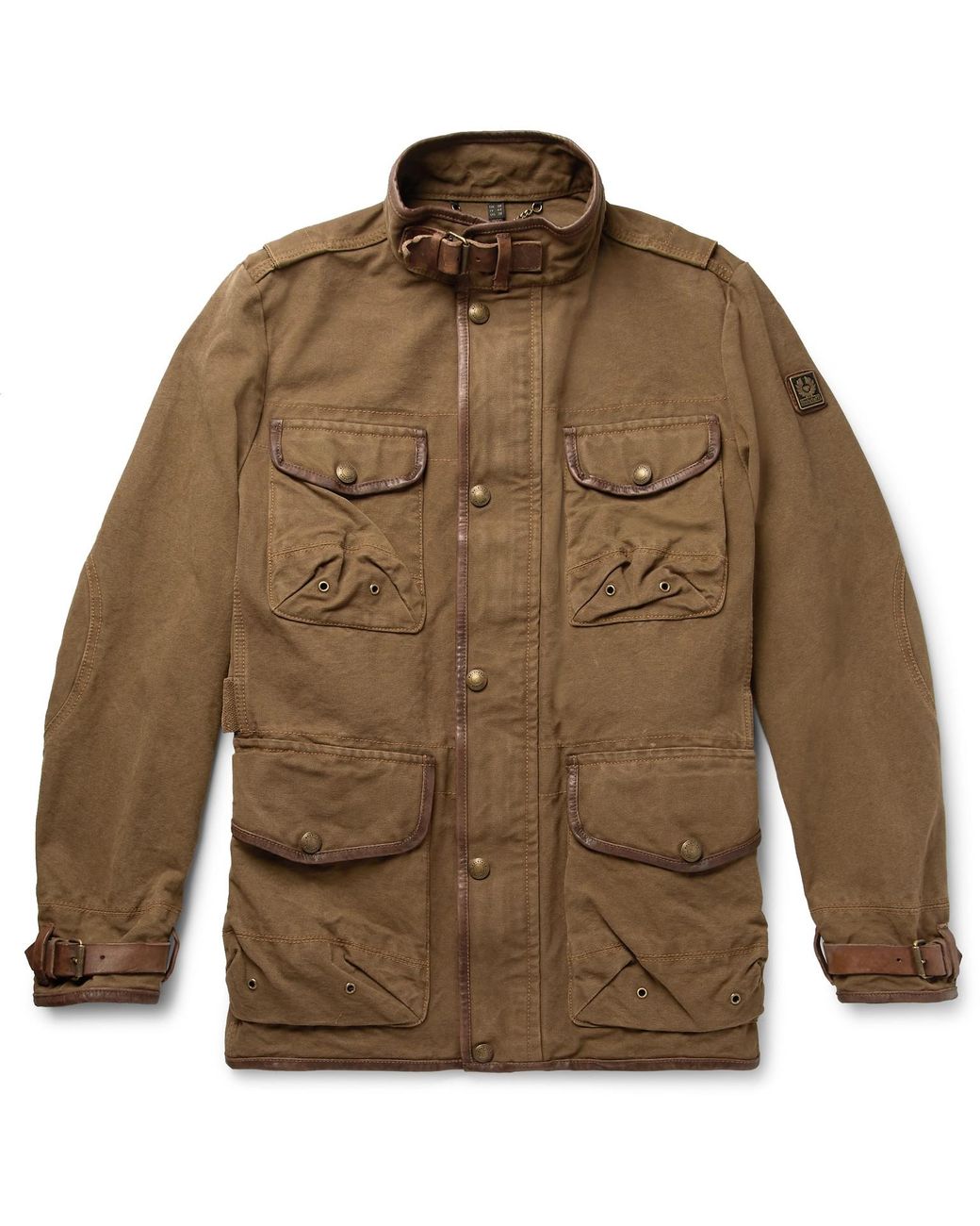 Belstaff Leather-trimmed Cotton-canvas 