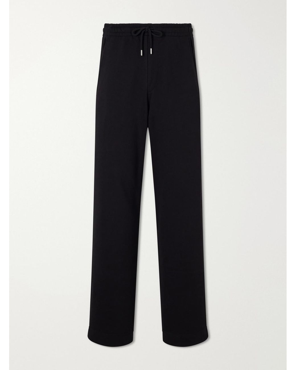 Dries Van Noten Blue Hamer Straight-Leg Cotton-Jersey Sweatpants for men