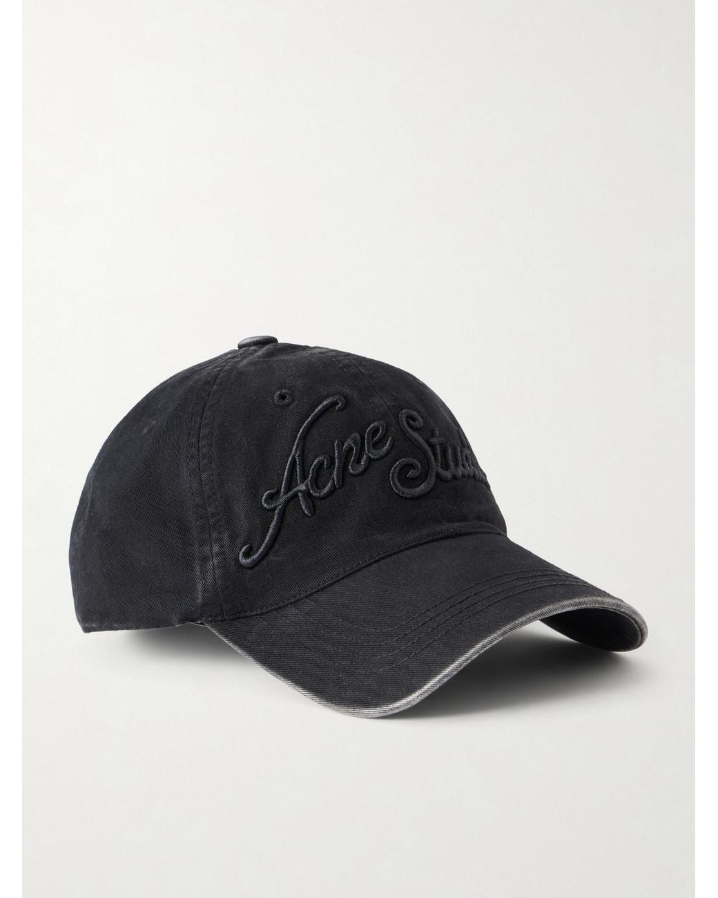Acne Blue Carliy Venice Logo-Embroidered Cotton Cap for men