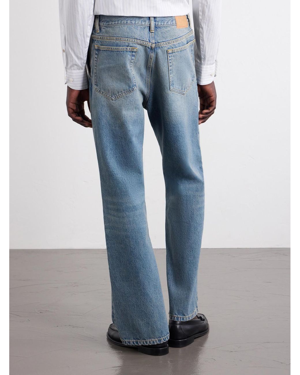 Jeanerica Blue Genua Straight-Leg Mid-Rise Cotton Jeans for men