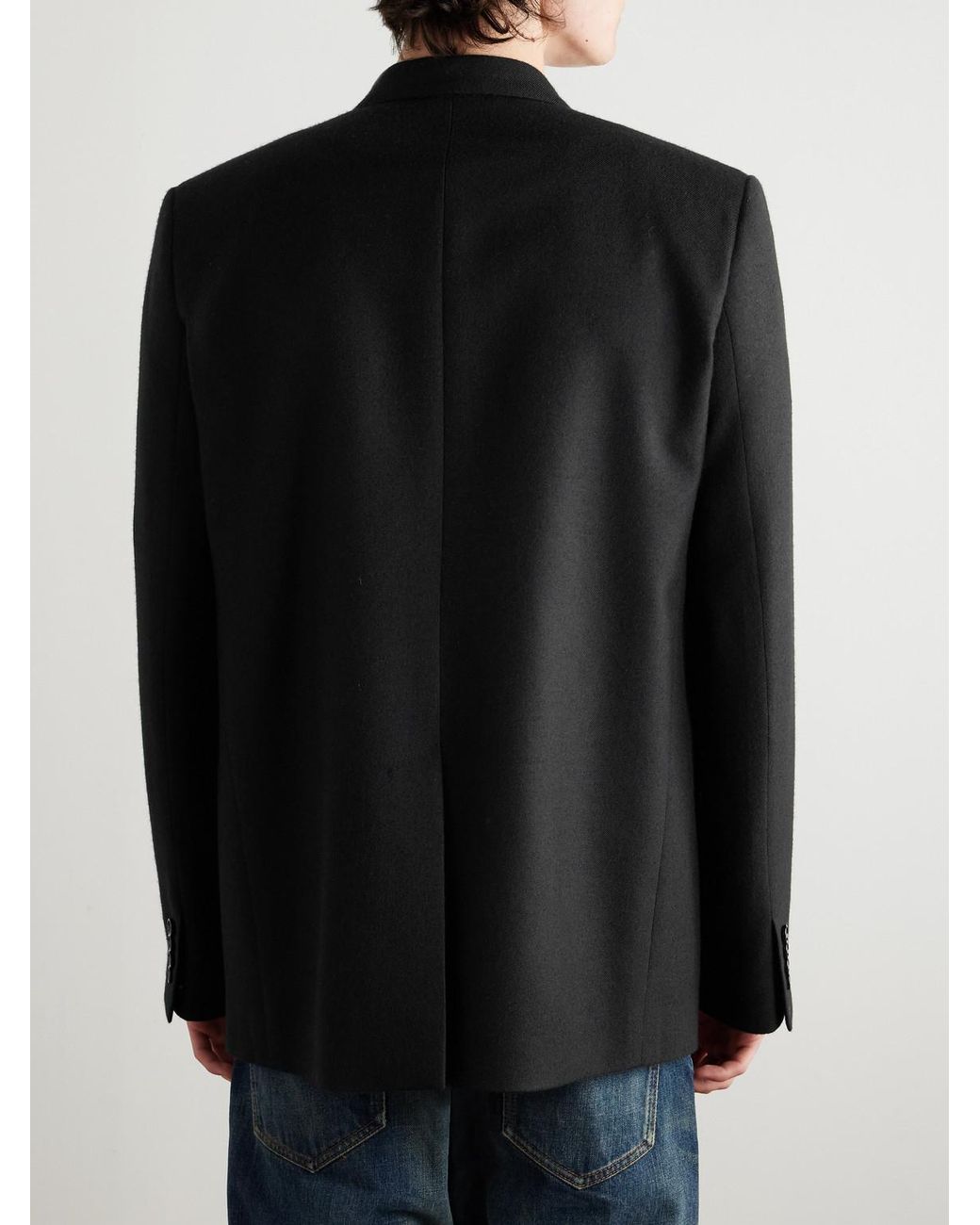 Cashmere-Twill Blazer di Céline in Black da Uomo