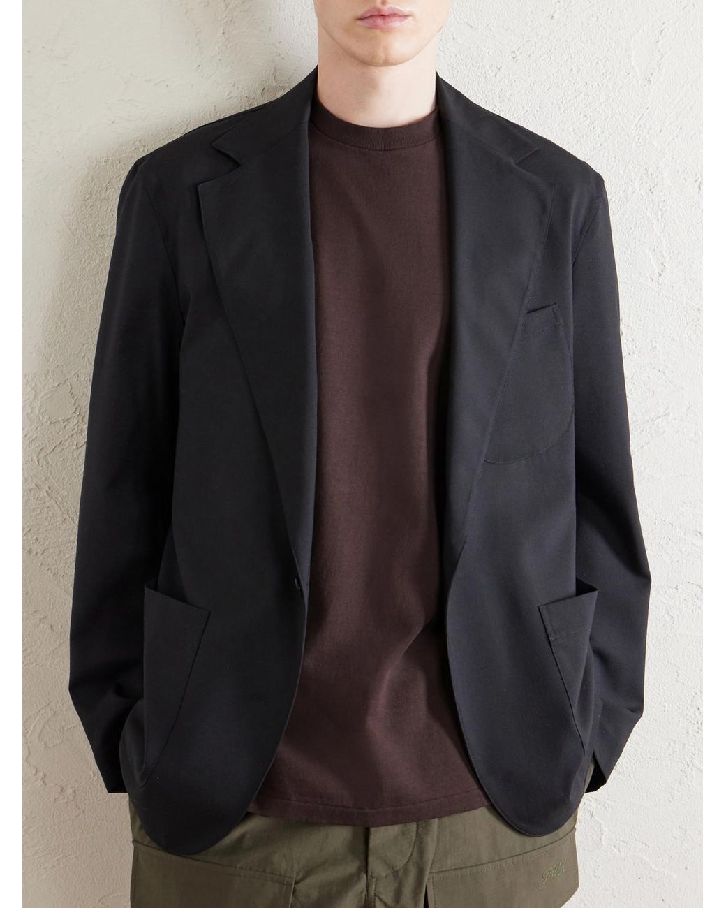 A.PRESSE Brown Heavy Weight Cotton-Jersey T-Shirt for men