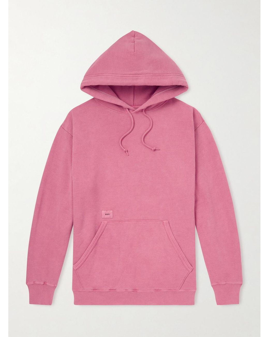 WTAPS Logo-appliqued Cotton-blend Jersey Hoodie in Pink for Men