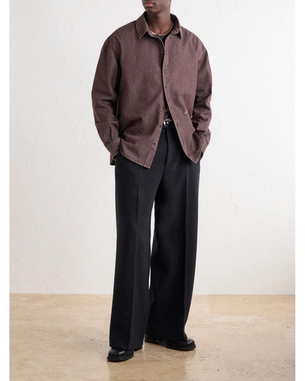 Jacquemus Blue Tempo Wide-Leg Woven Wool-Blend Trousers for men