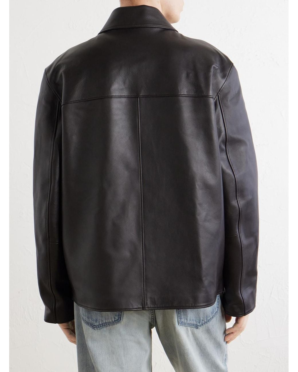 Paul Smith Black Leather Jacket for men