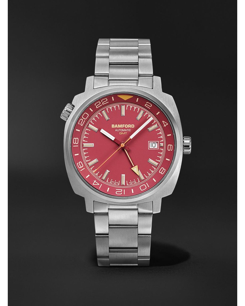 BAMFORD LONDON Black Gmt Automatic Stainless Steel Watch for men