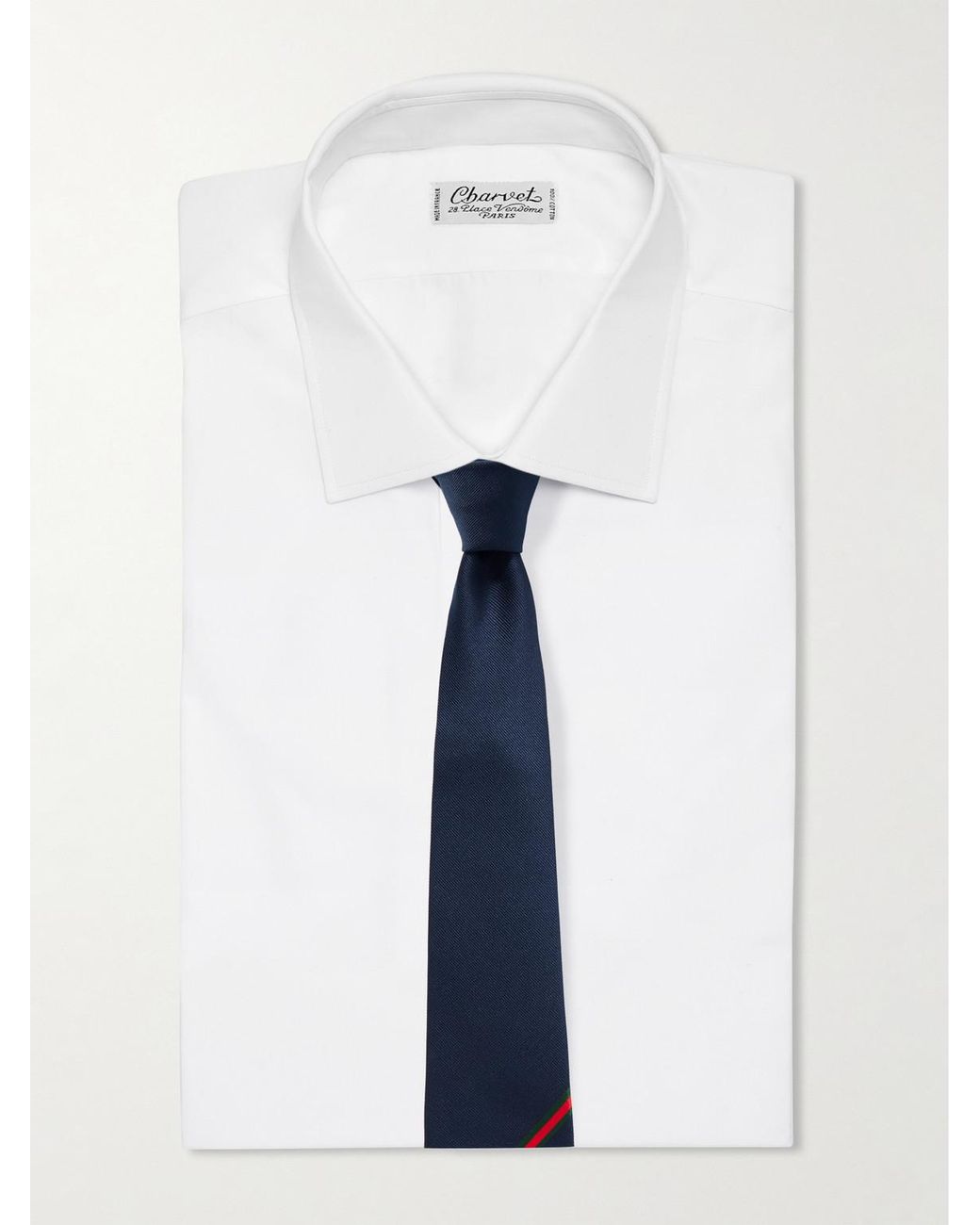 Gucci Blue 7Cm Striped Silk-Twill Tie for men