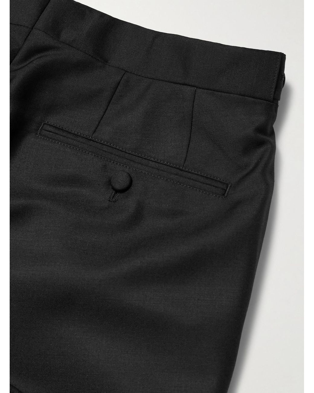 Mr P. Black Mike Straight-leg Wool for men