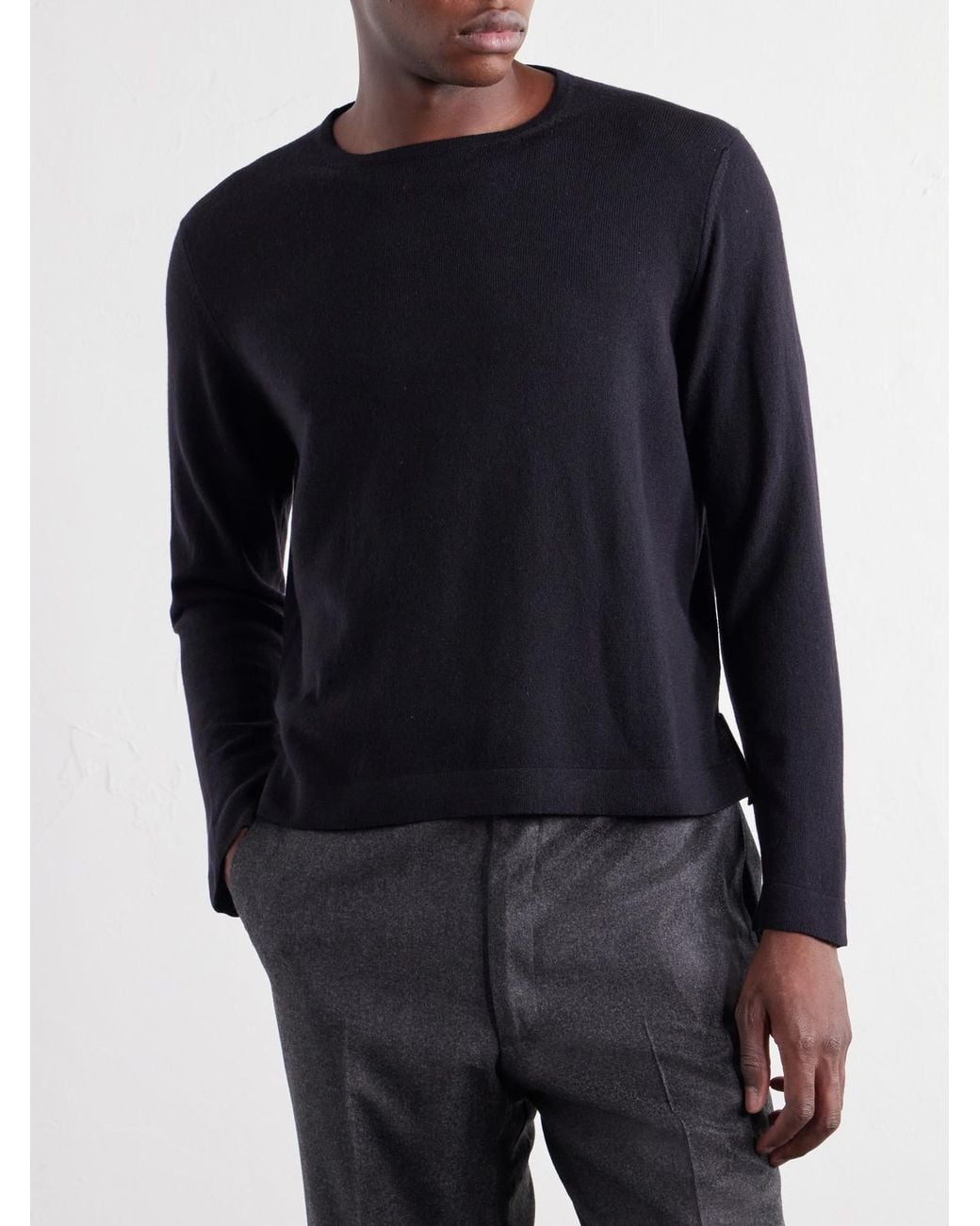 STÒFFA Blue Cashmere T-Shirt for men
