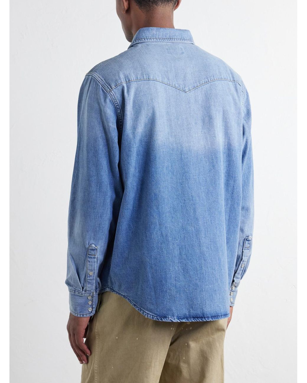 Aimé Leon Dore Blue Denim Shirt for men