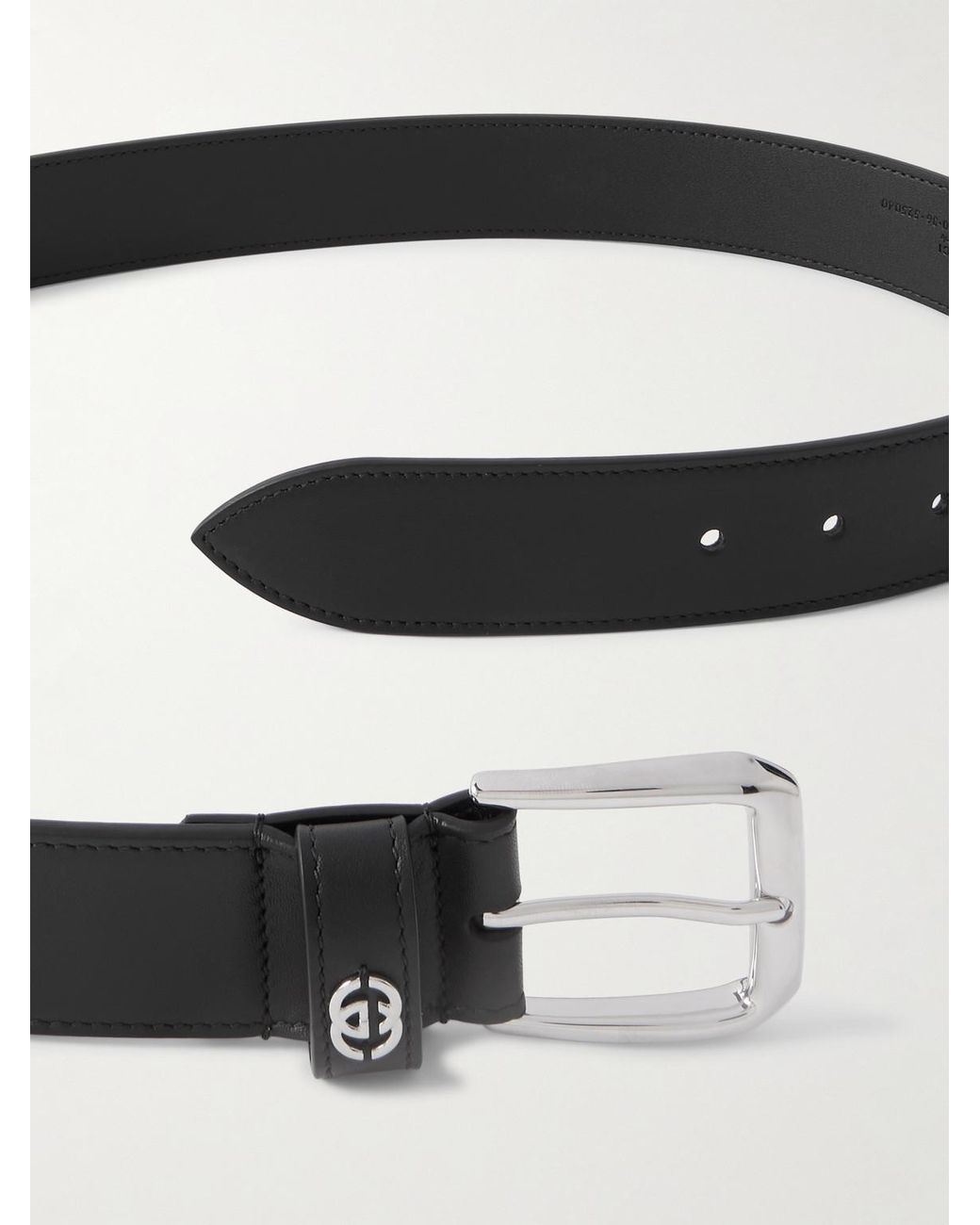 Gucci Black 3.5Cm Logo-Embellished Leather Belt for men