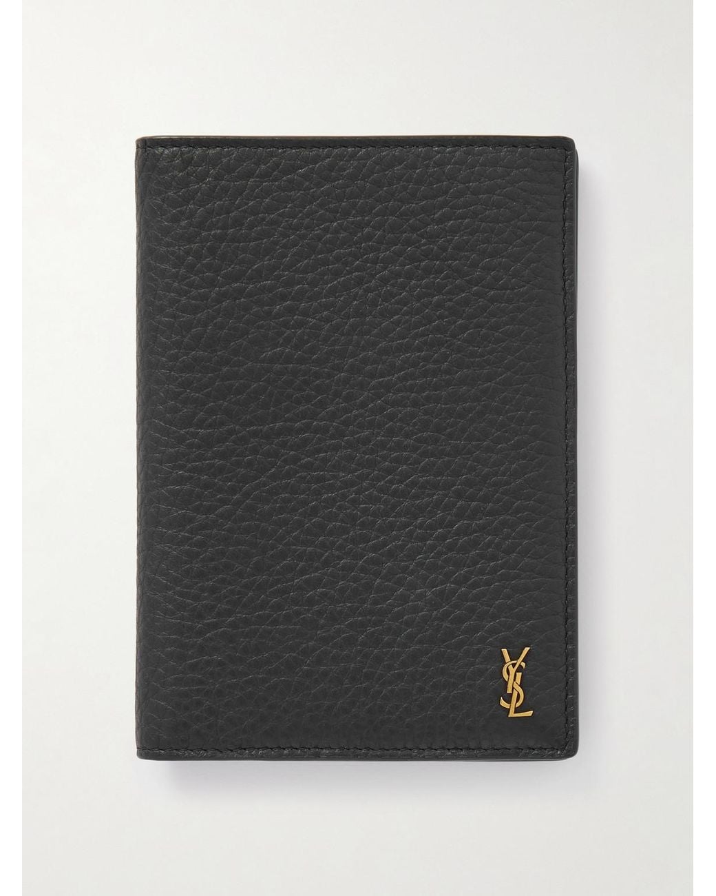 Saint Laurent Black Full-Grain Leather Billfold Wallet for men