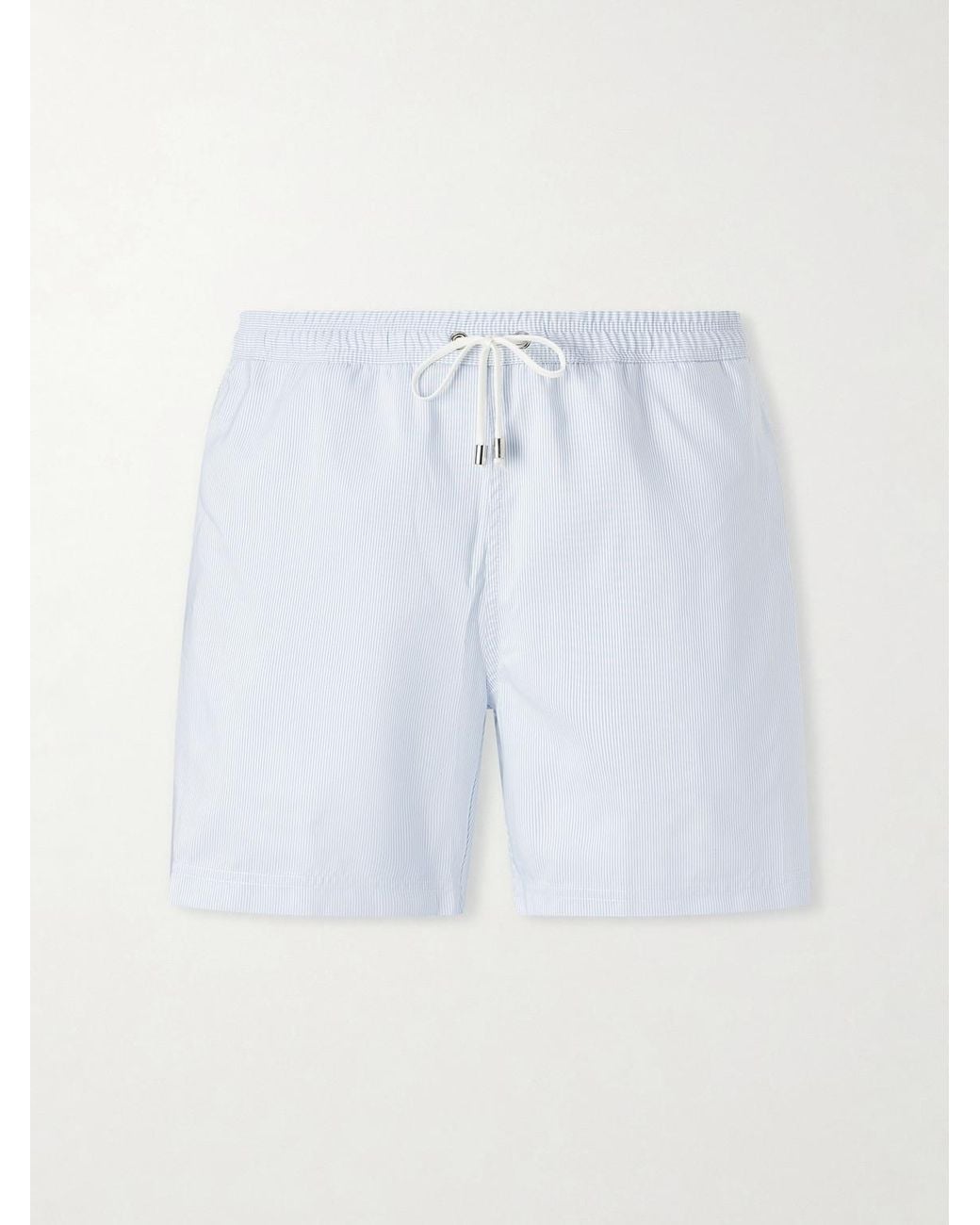 Sunspel Blue Straight-Leg Mid-Length Seaqual Swim Shorts for men